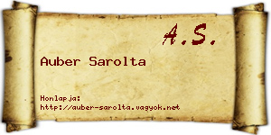 Auber Sarolta névjegykártya